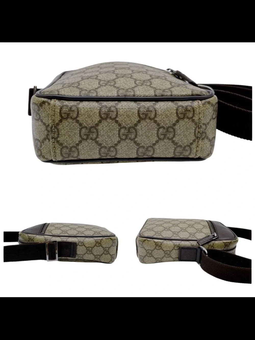 Gucci Brown GG Supreme Canvas Crossbody Bag